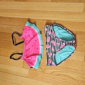Girls Justice watermelon two piece swimsuit